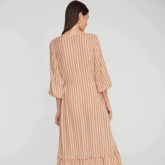 Matilda Peasant Dress - Almeria Stripe Pink - Picture 3 of 4